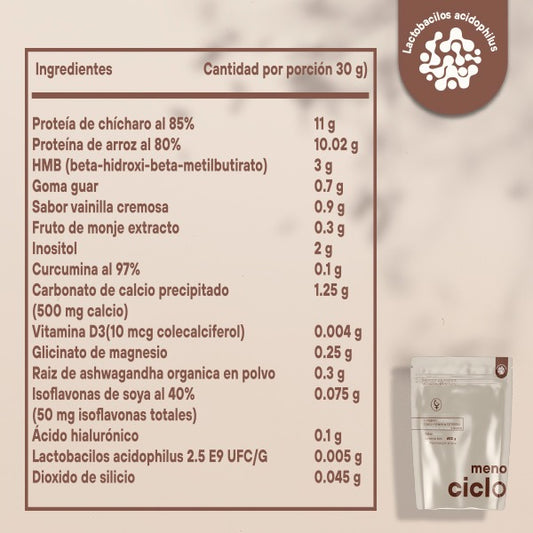 Meno Ciclo | Proteína Vegetal + Fórmula Wellness