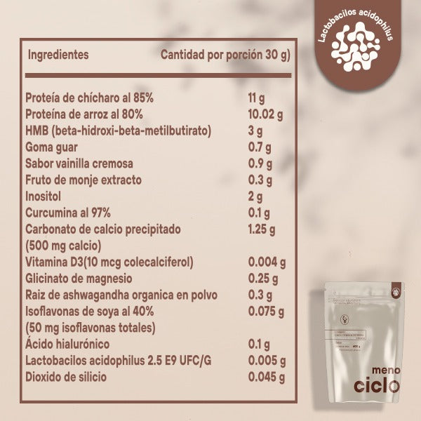 Meno Ciclo | Proteína Vegetal + Fórmula Wellness